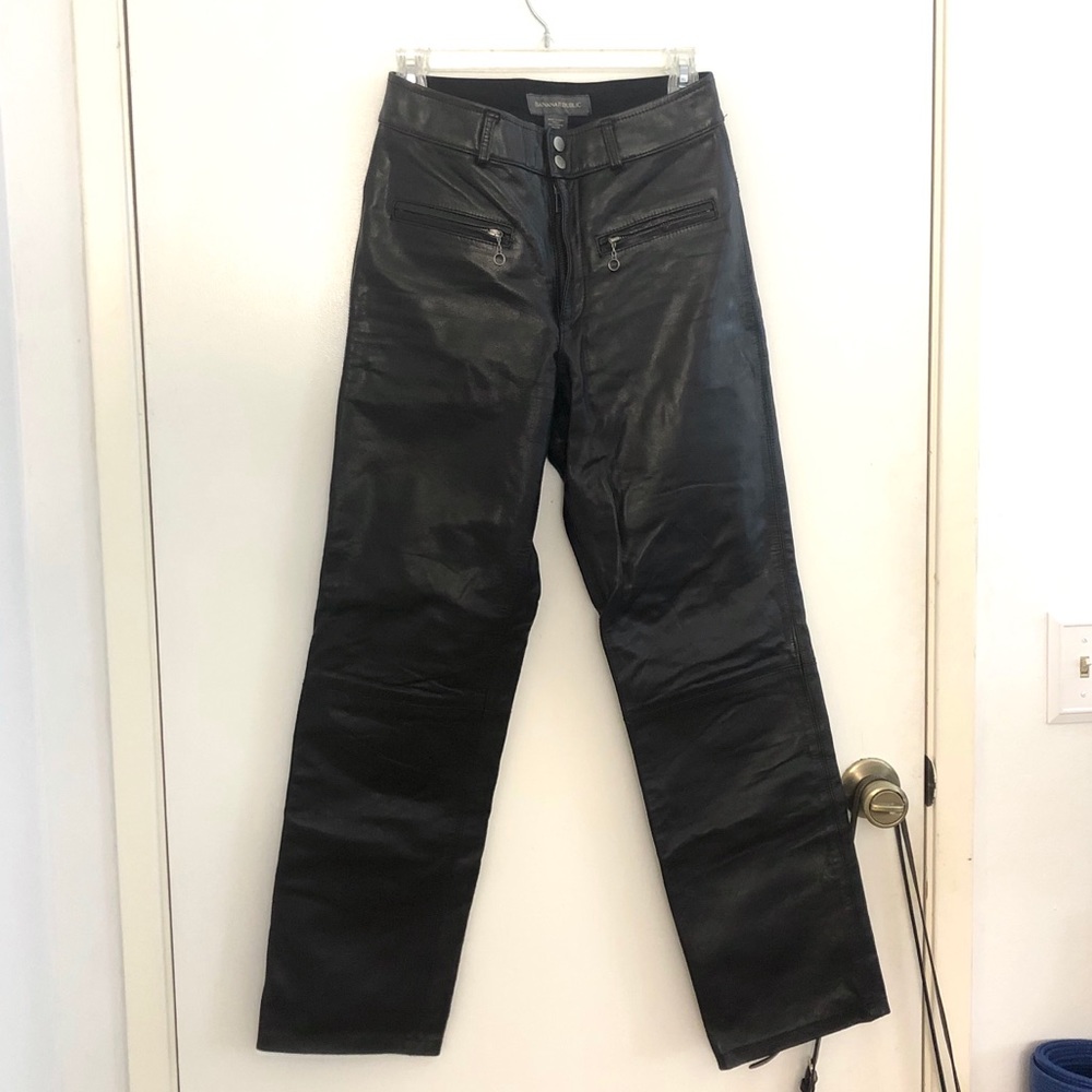 Banana Republic Genuine Leather Pants Sz 2